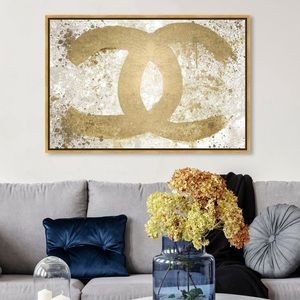 Oliver Gal Chanel Logo Canvas Print